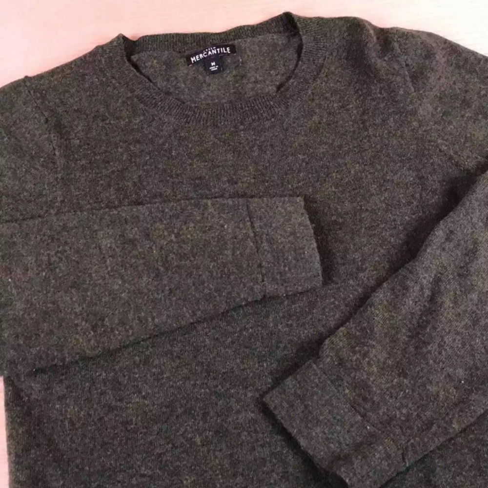 J crew mercantile wool green blend sweater